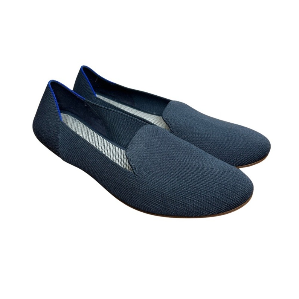 Rothys The Loafer Navy‎ Blue Knit Slip On Shoes Womens 10 Sustainable Classic